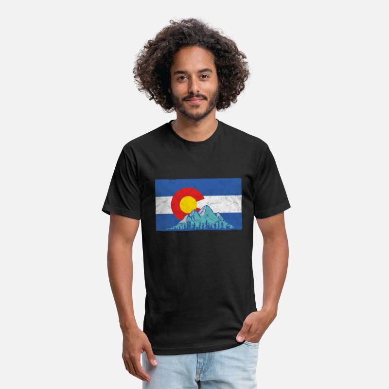 Colorado Flag And Rocky Mountains