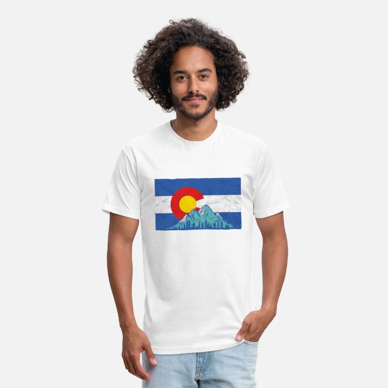 Colorado Flag And Rocky Mountains