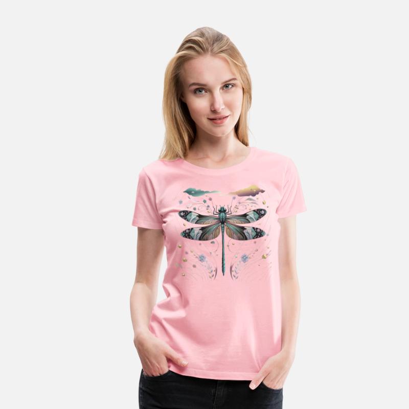 "Colored Dragon fly" Design for elegant Women