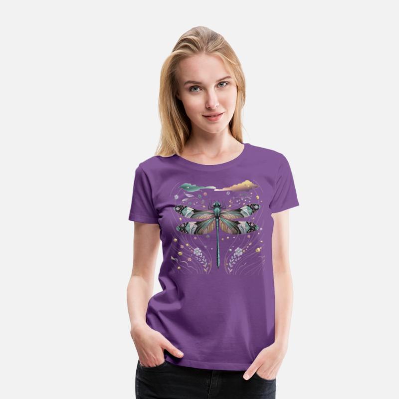 "Colored Dragon fly" Design for elegant Women