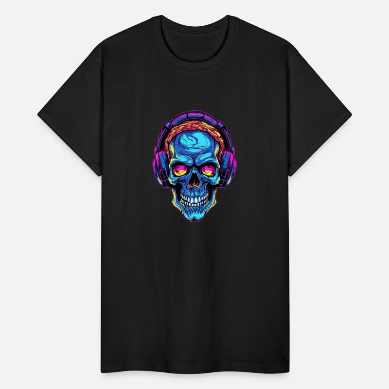Colorful Abstract Skull With Headphone