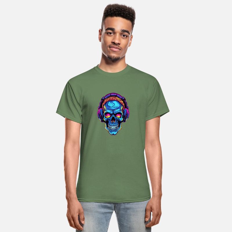 Colorful Abstract Skull With Headphone