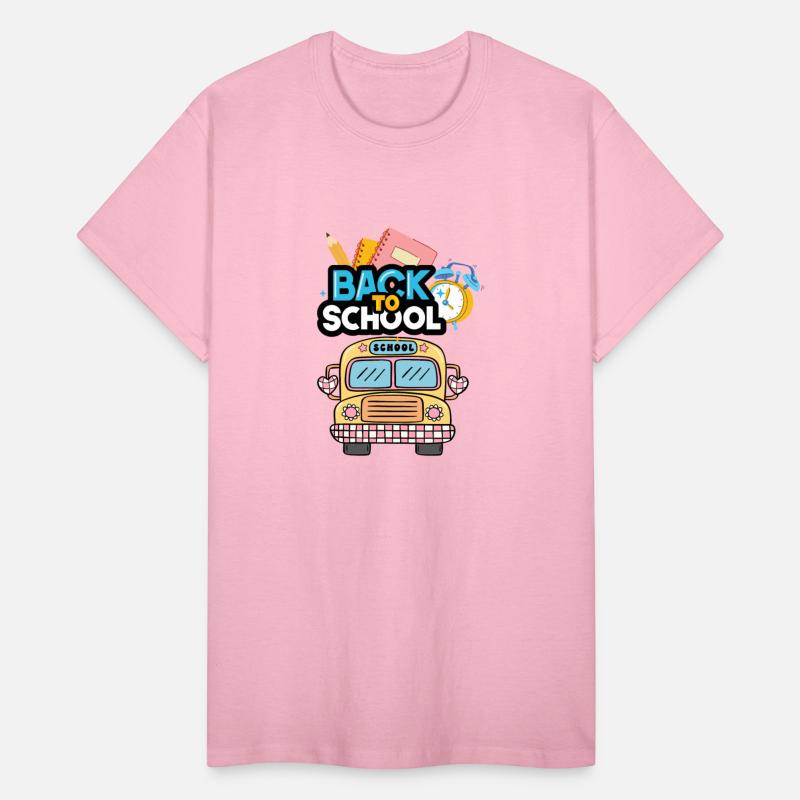 Colorful Back to School Design with Yellow Bus