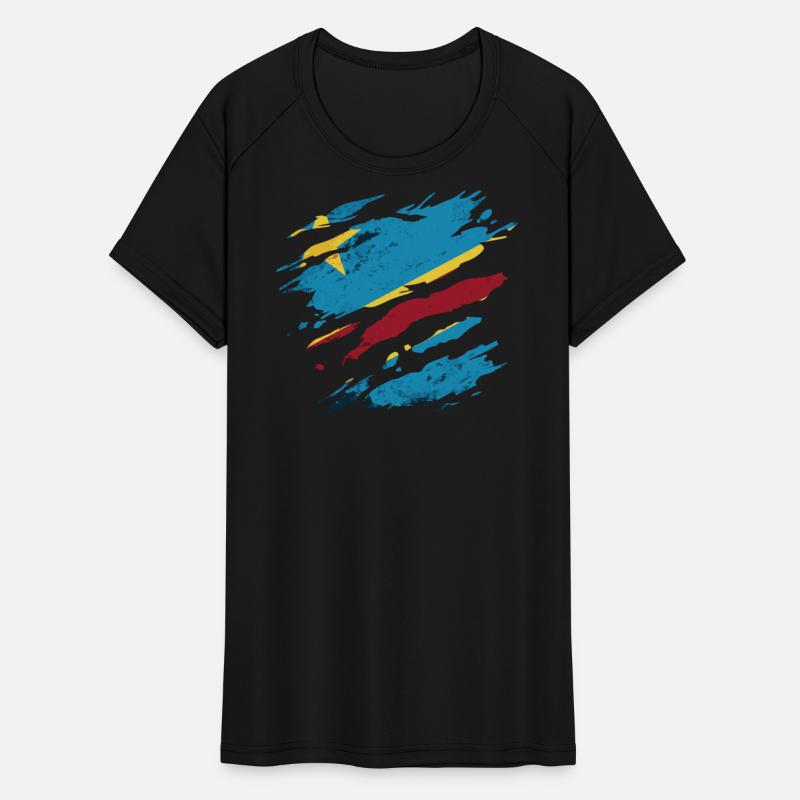 Congo - national flag, scratches, cracks