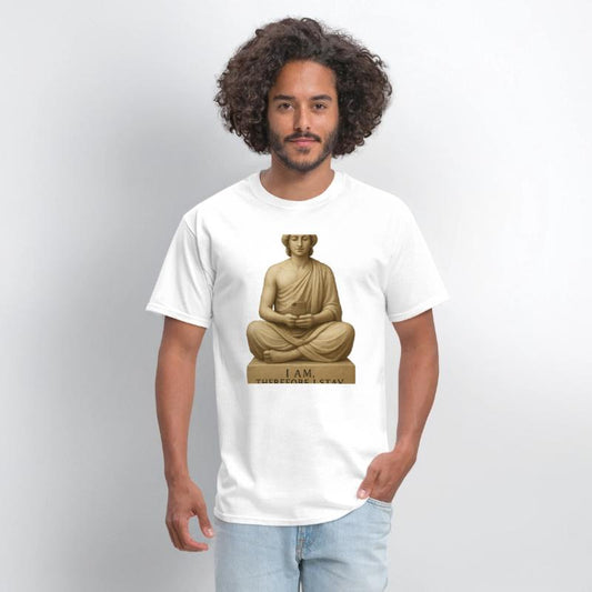 Contemplative Buddha with Smartphone
