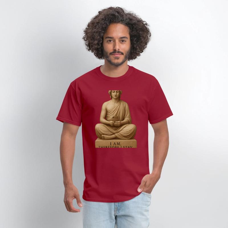 Contemplative Buddha with Smartphone