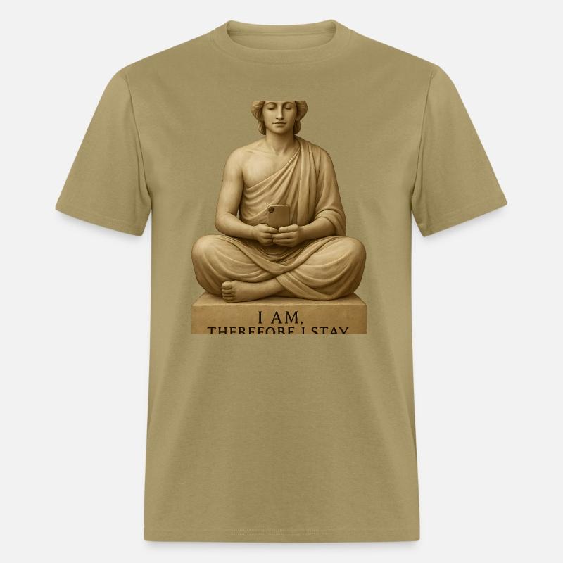 Contemplative Buddha with Smartphone