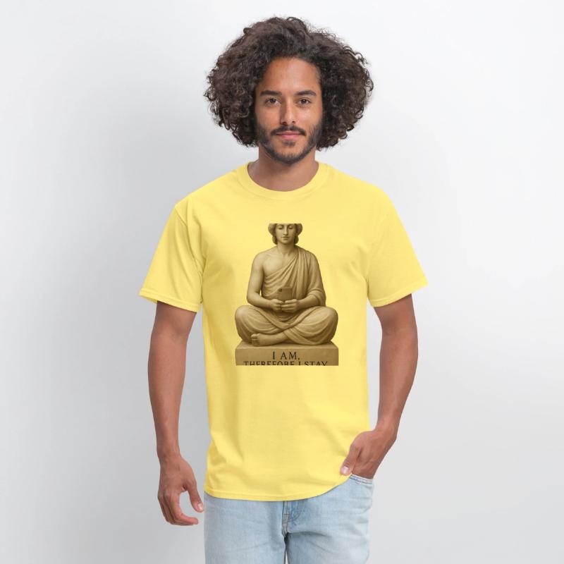 Contemplative Buddha with Smartphone