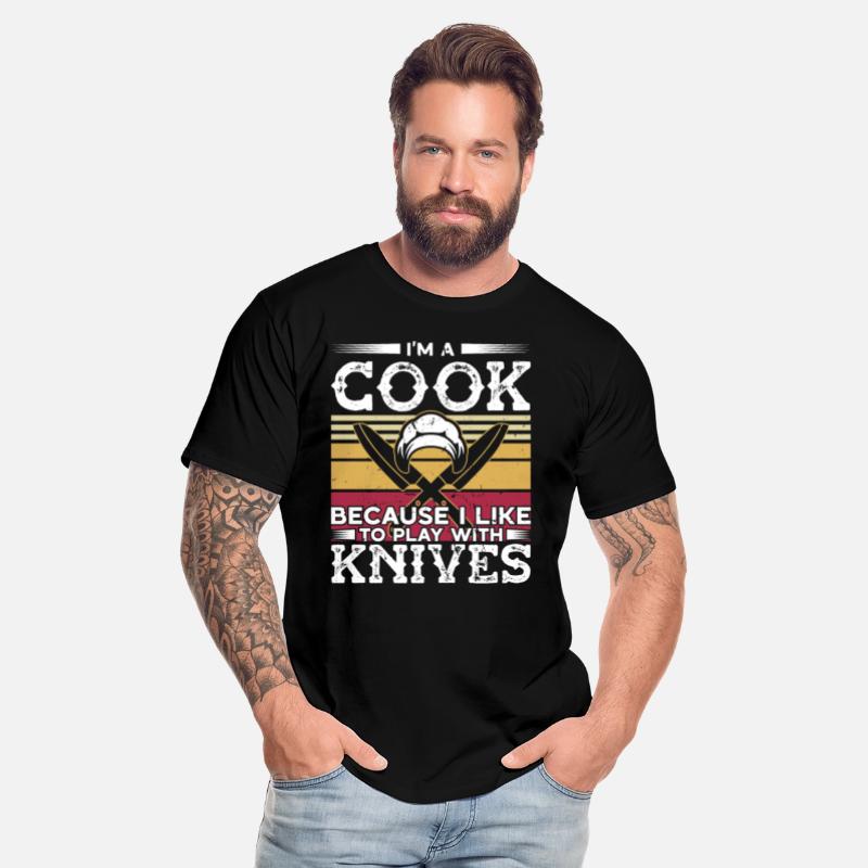 Cooking like to play with knives cook chef kitchen