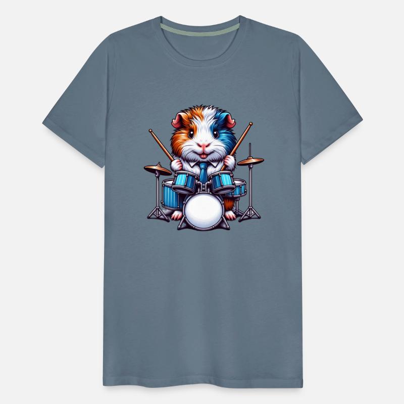 Cool Guinea Pig Drummer Rodent Design