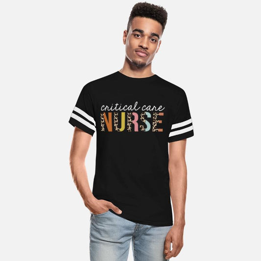 Critical-Care Nurse Colorful Leopard Print Funny