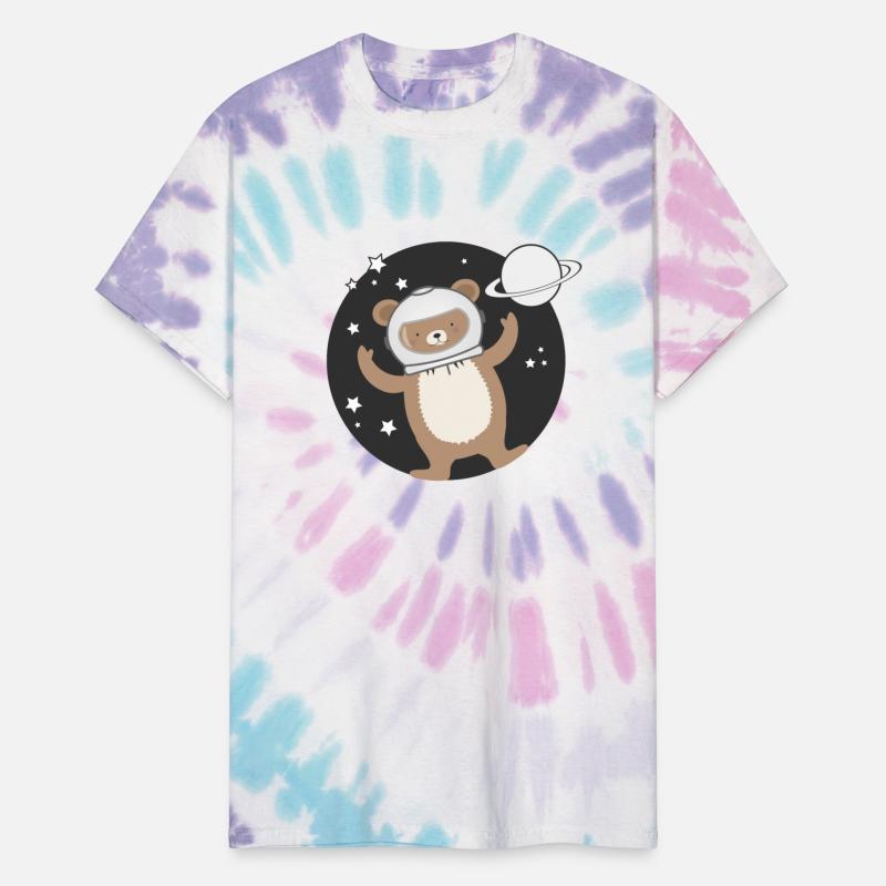 cute astronaut bear in comic style