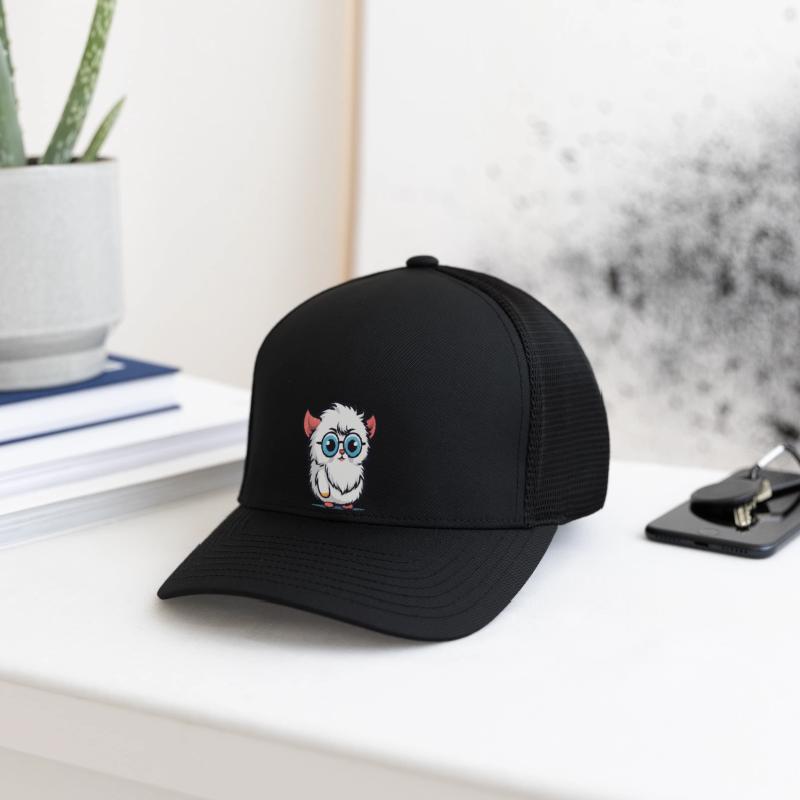 Cute fluffy creature with glasses