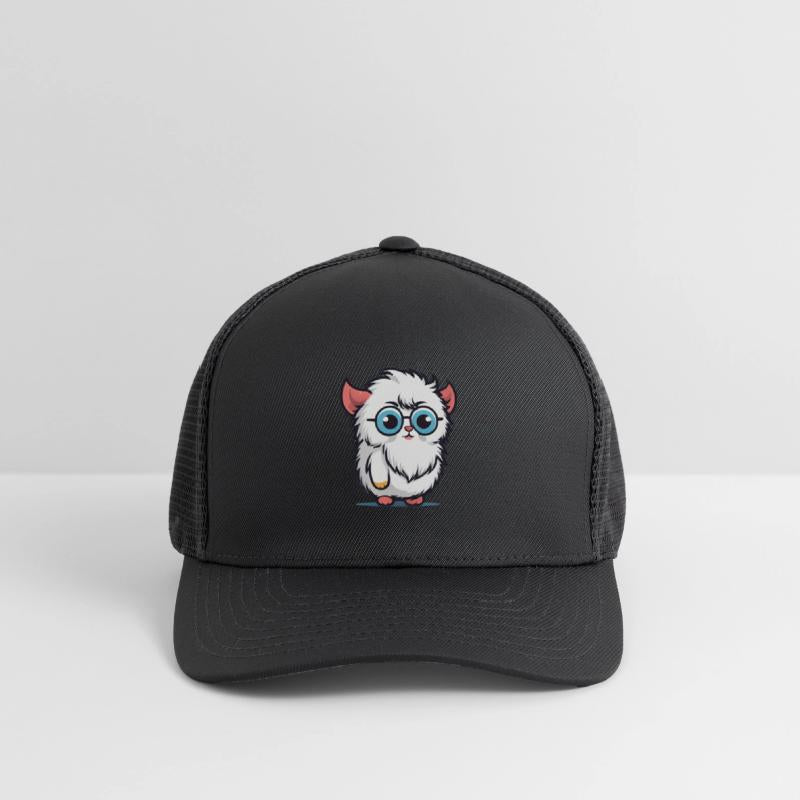 Cute fluffy creature with glasses