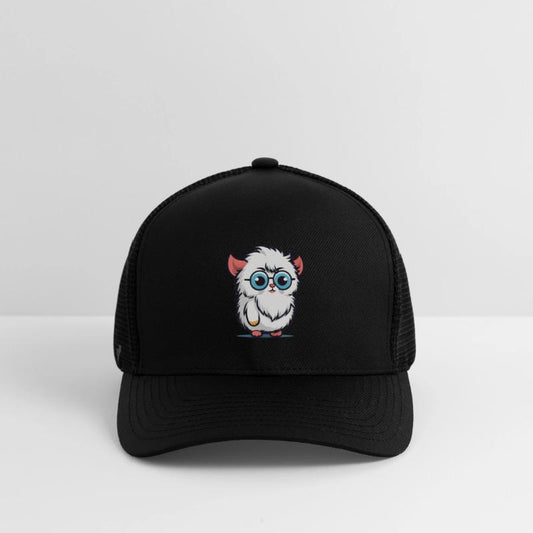 Cute fluffy creature with glasses