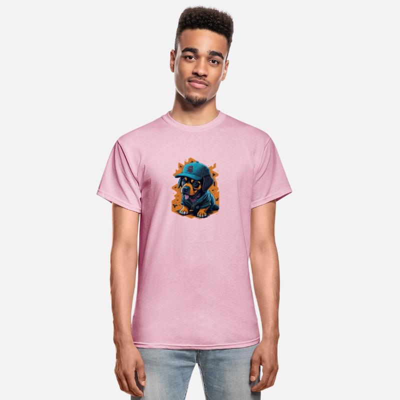 Cute Rottweiler Dog Wearing Baseball Hat