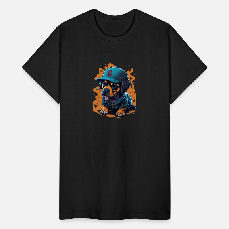 Cute Rottweiler Dog Wearing Baseball Hat