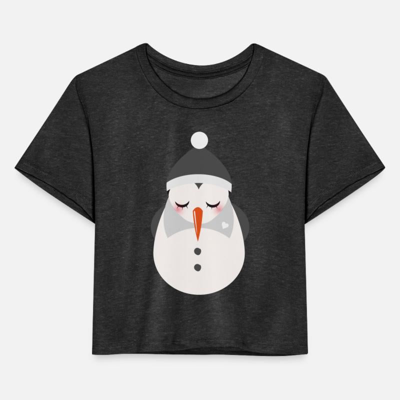 cute snowman with cap and beet nose