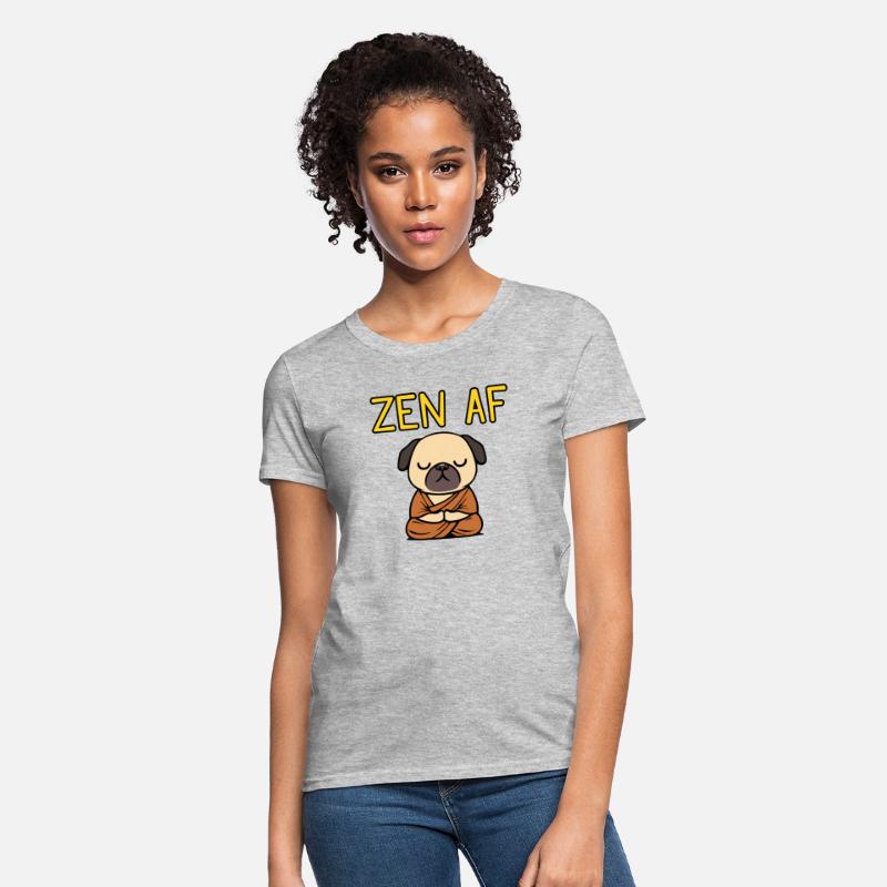 Cute Zen AF Meditating Cartoon Monk Pug Dog