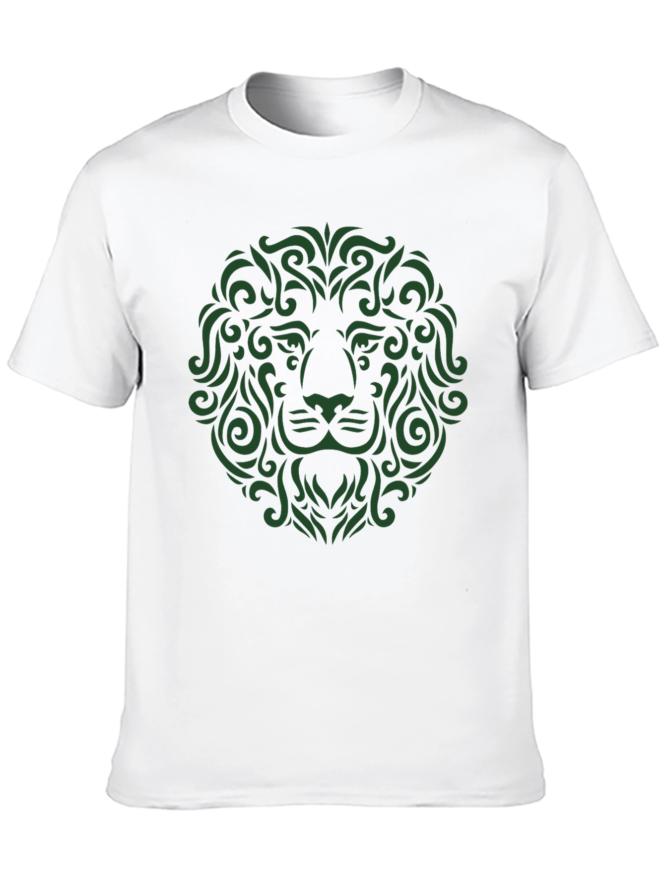 Lion Art Graphic Tee - Stylish Mens Black T-Shirt
