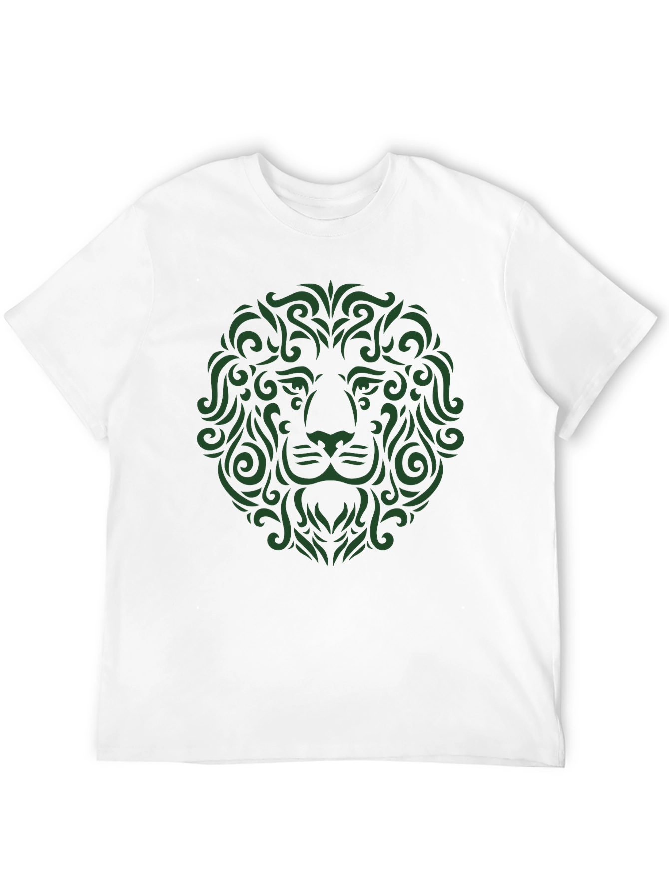 Lion Art Graphic Tee - Stylish Mens Black T-Shirt