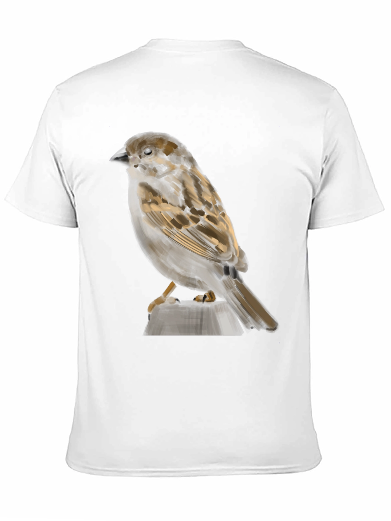 Sparrow Graphic Print Black T-Shirt