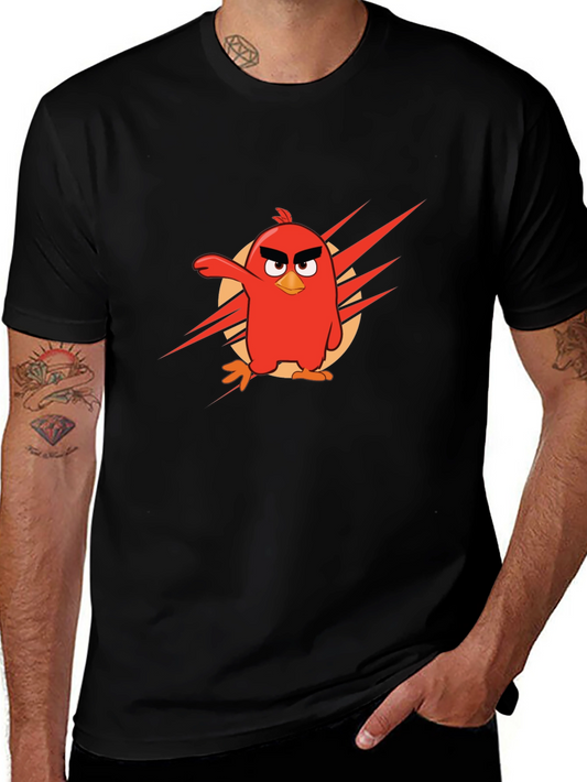 Angry Birds Red Character Black T-Shirt