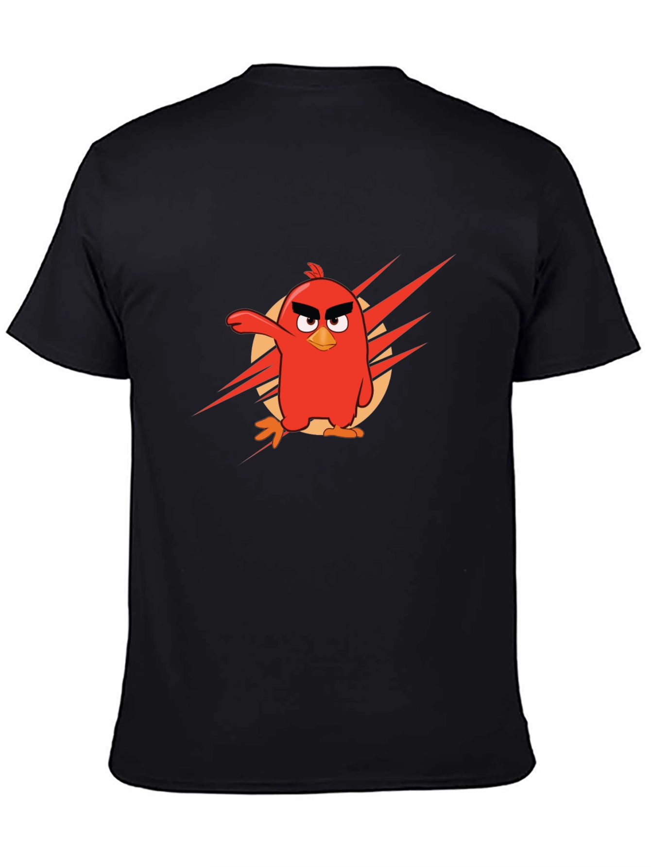 Angry Birds Red Character Black T-Shirt