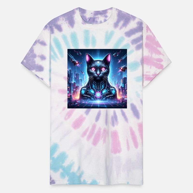 Cyber Cat: A Futuristic Feline in a Neon-Lit Metro