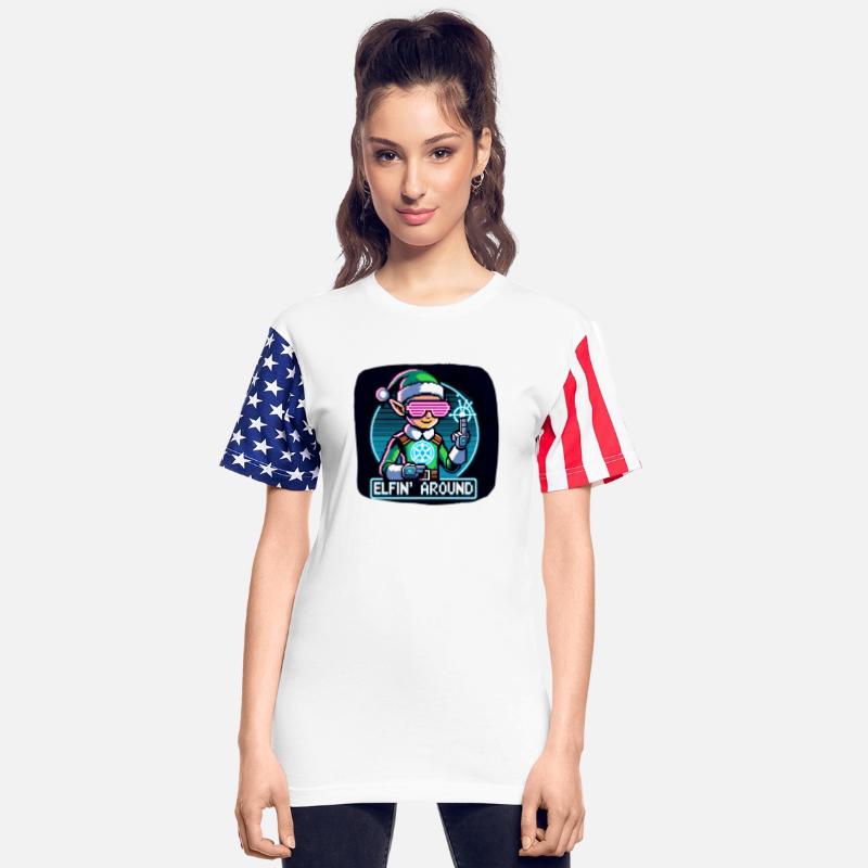 Cyberpunk Elf Christmas Humor Elfin' Around