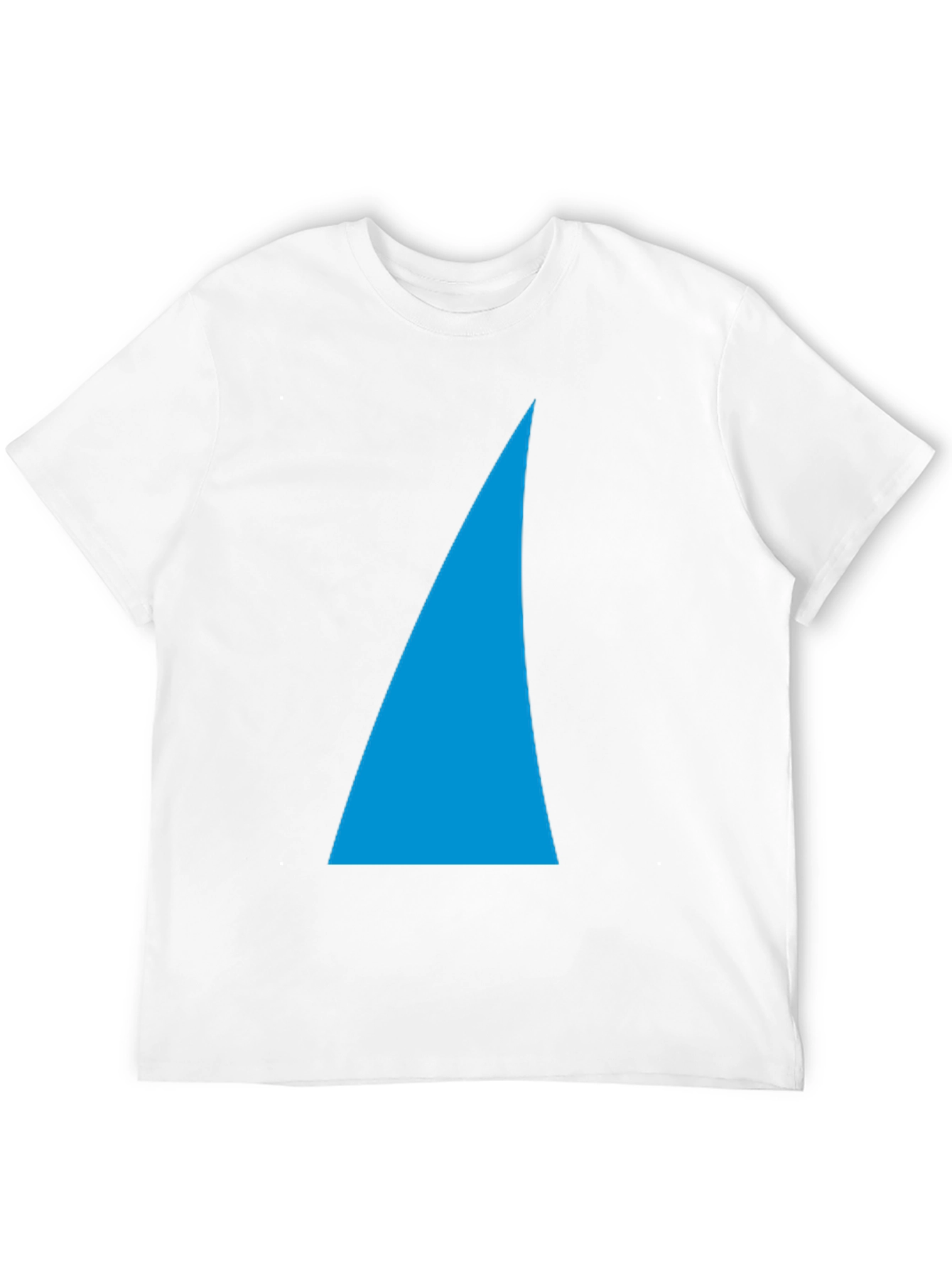 Black Tee with Blue Shark Fin Design