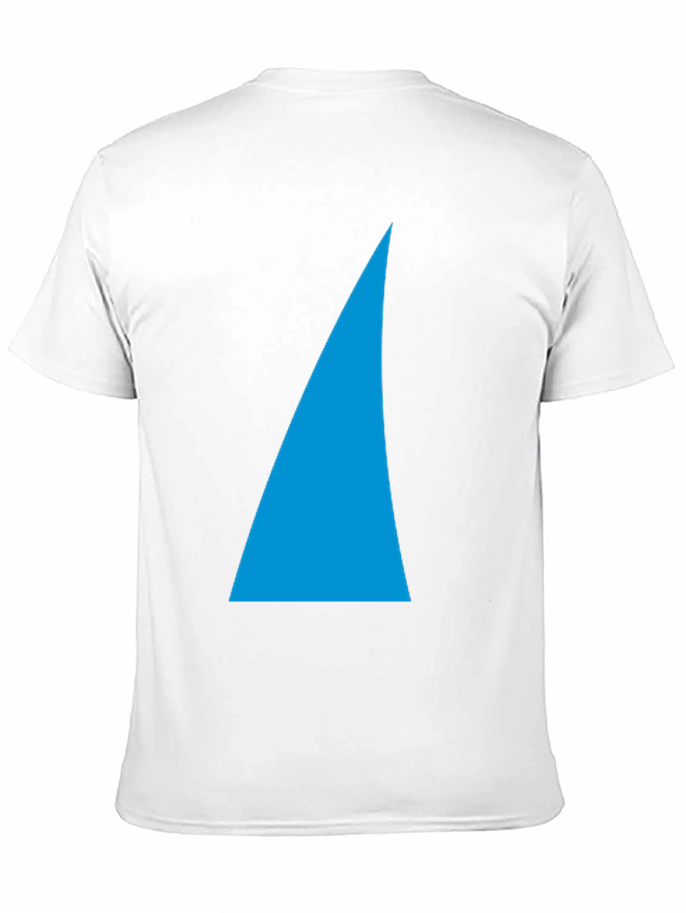 Black Tee with Blue Shark Fin Design