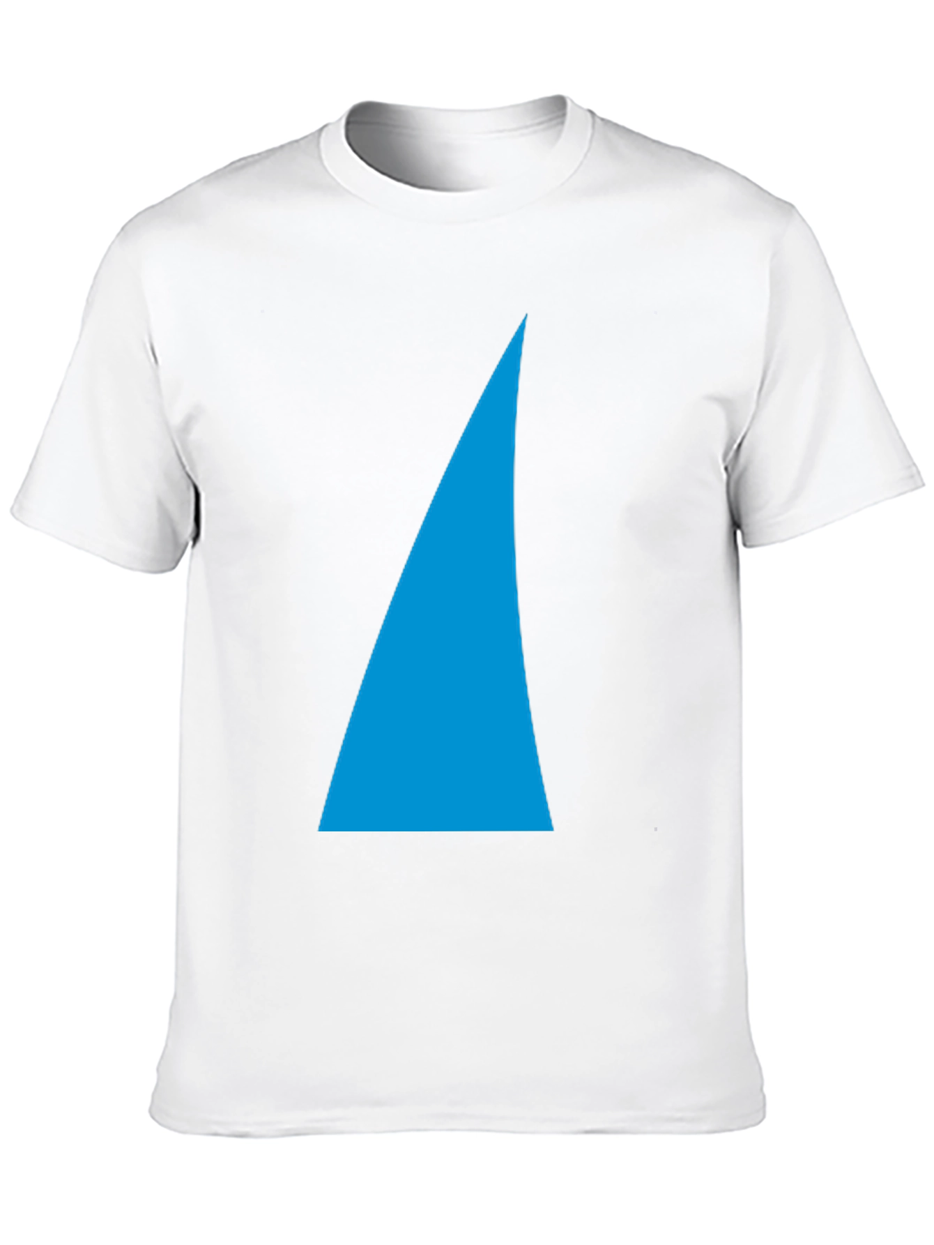 Black Tee with Blue Shark Fin Design