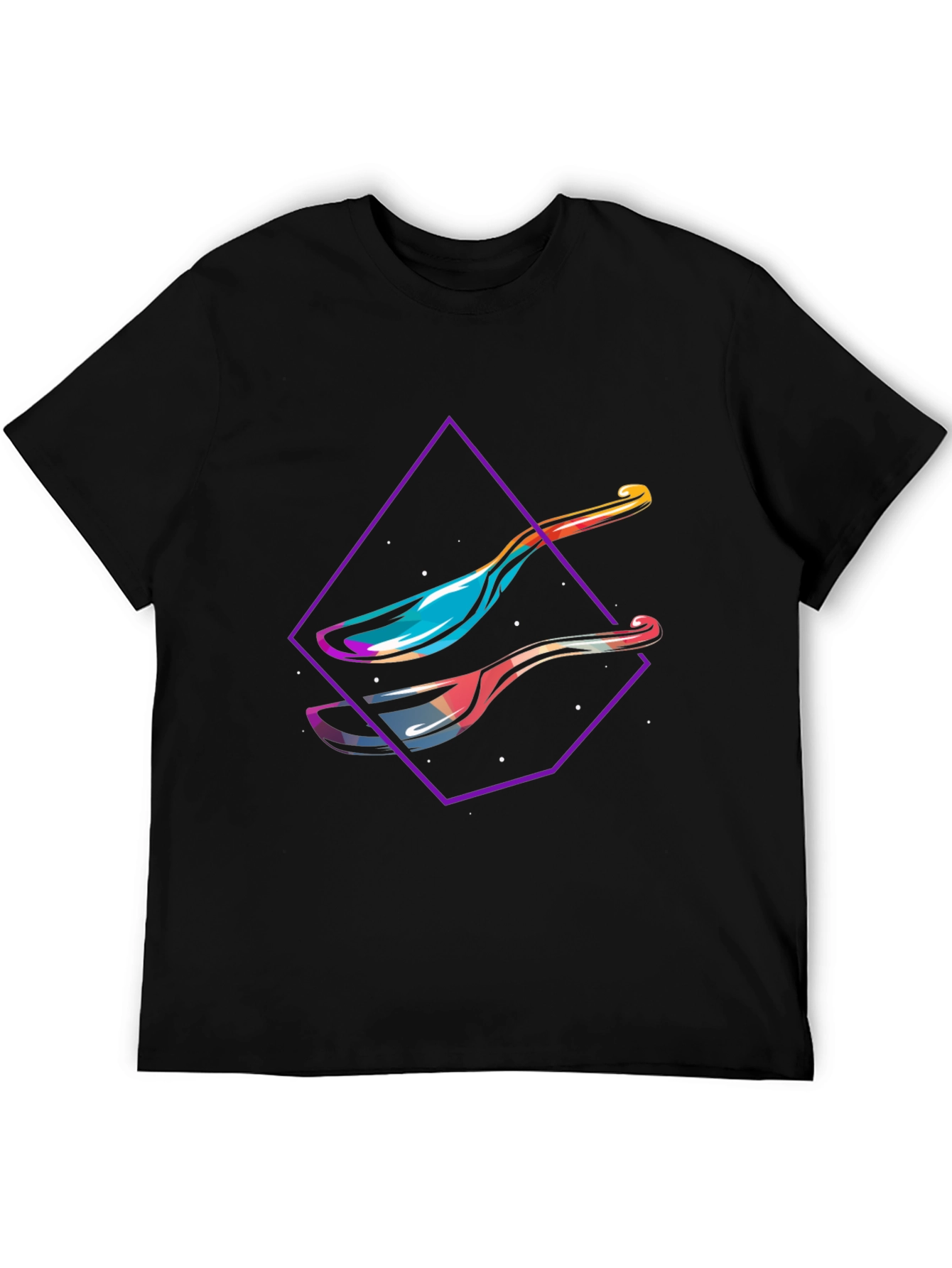 Modern Spoon Graphic Tee - Abstract Design Shirt