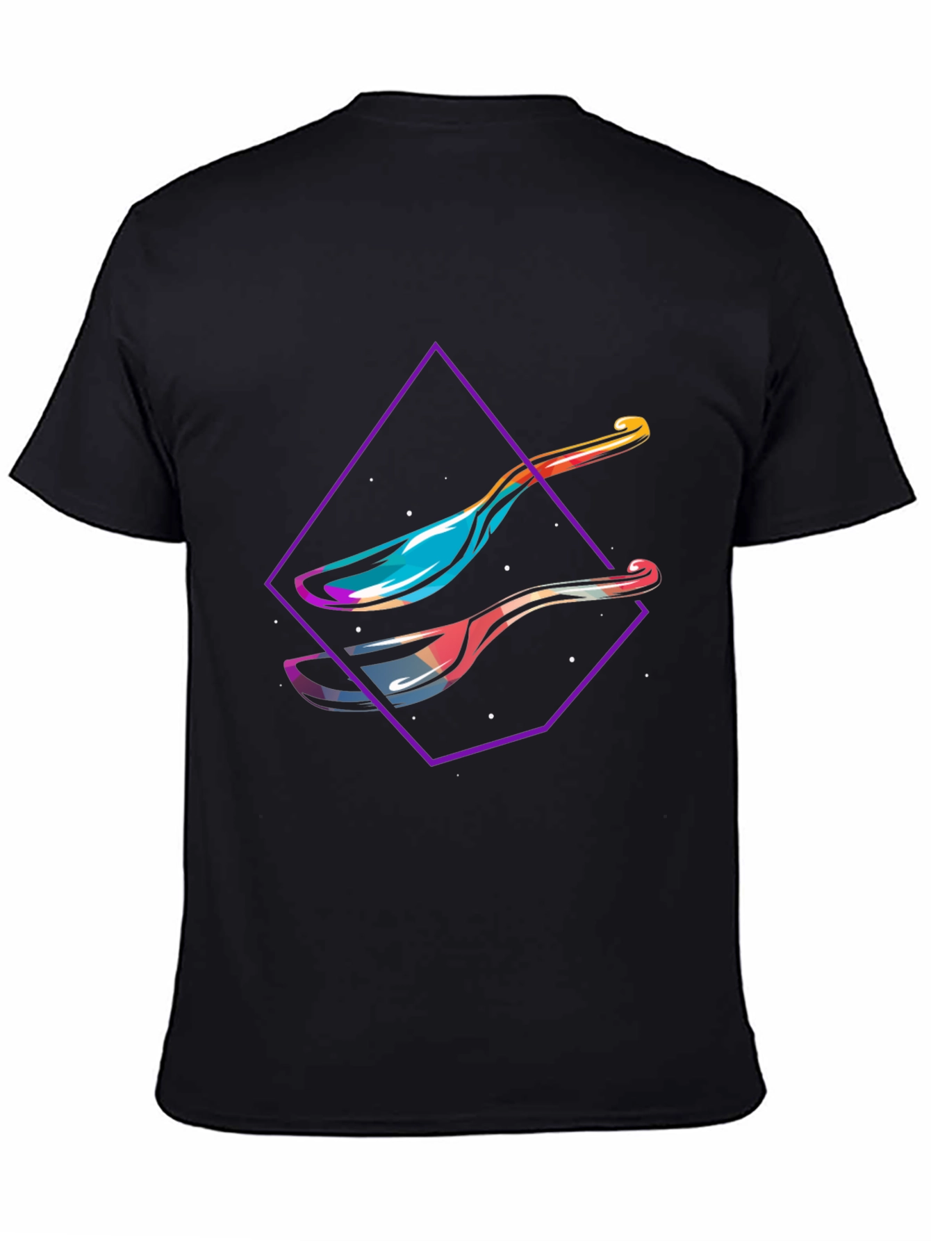 Modern Spoon Graphic Tee - Abstract Design Shirt