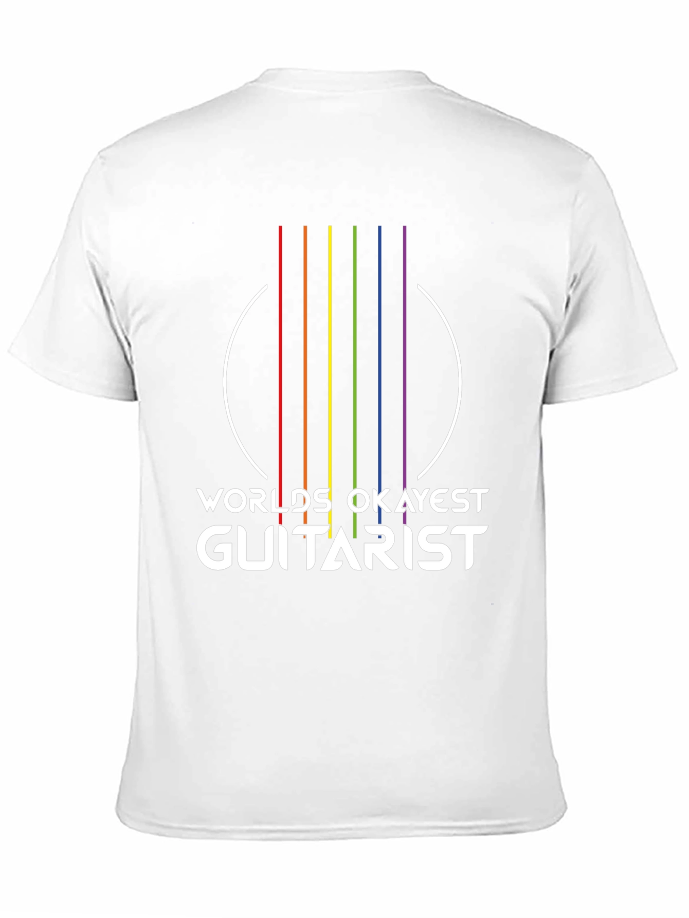 Worlds Okayest Guitarist T-Shirt - Rainbow Graphic Tee