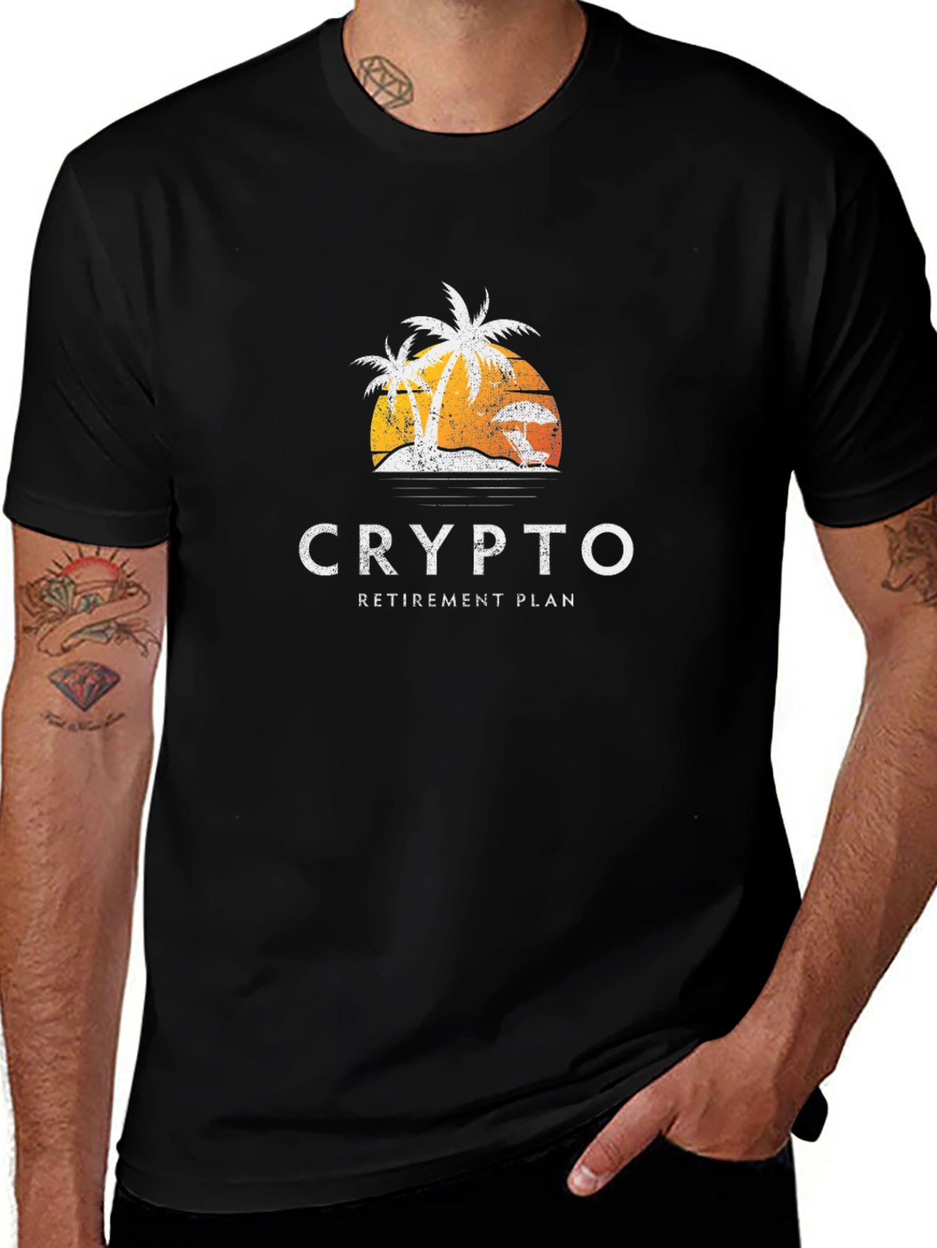 Crypto Retirement Plan Black T-Shirt