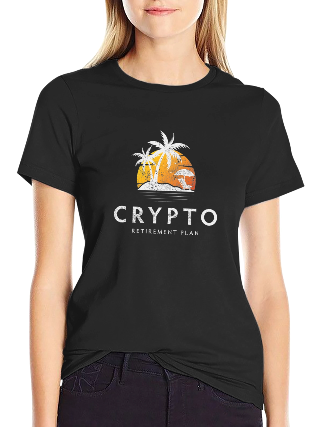 Crypto Retirement Plan Black T-Shirt