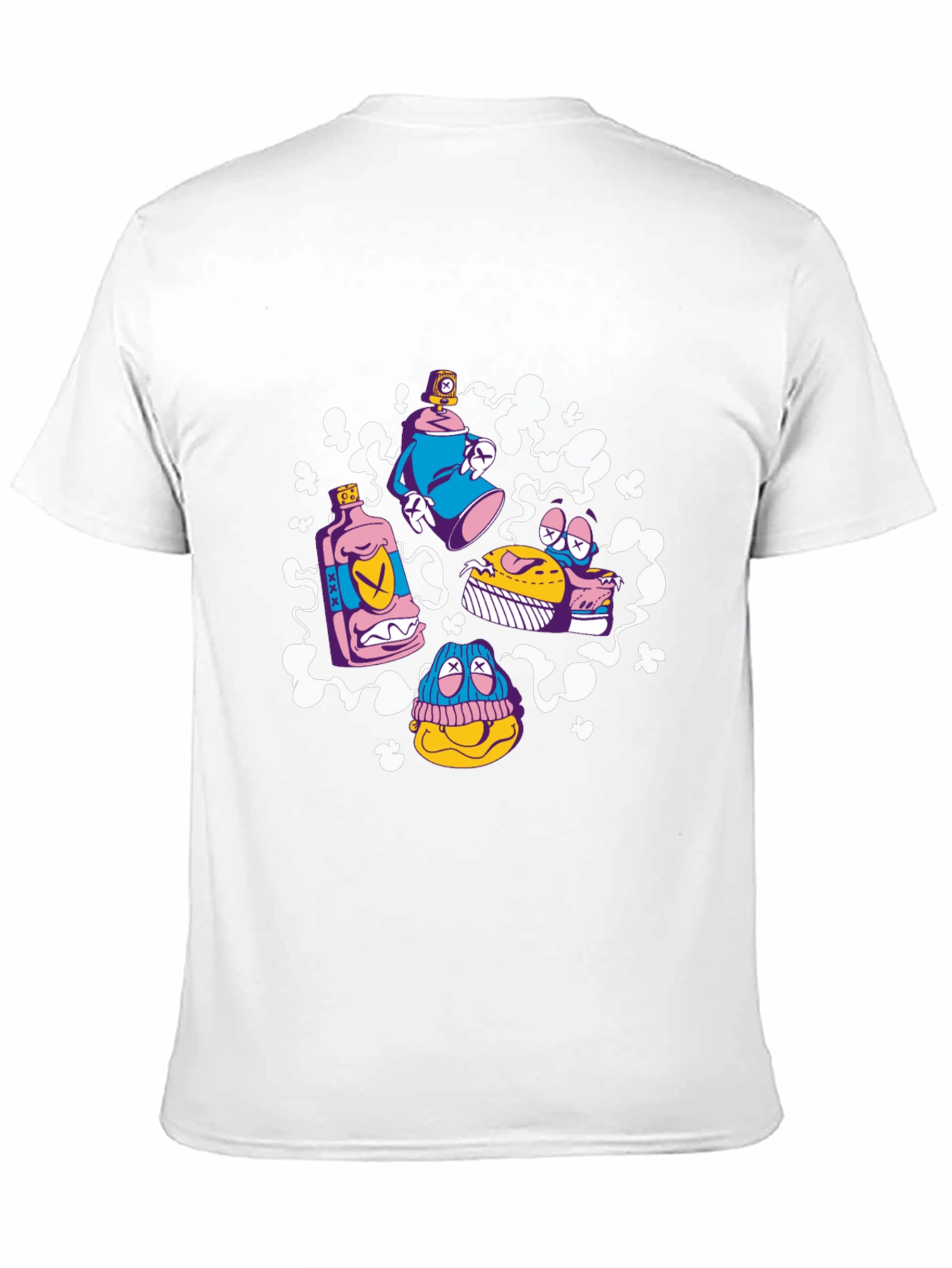 Cartoon Graffiti Black T-Shirt