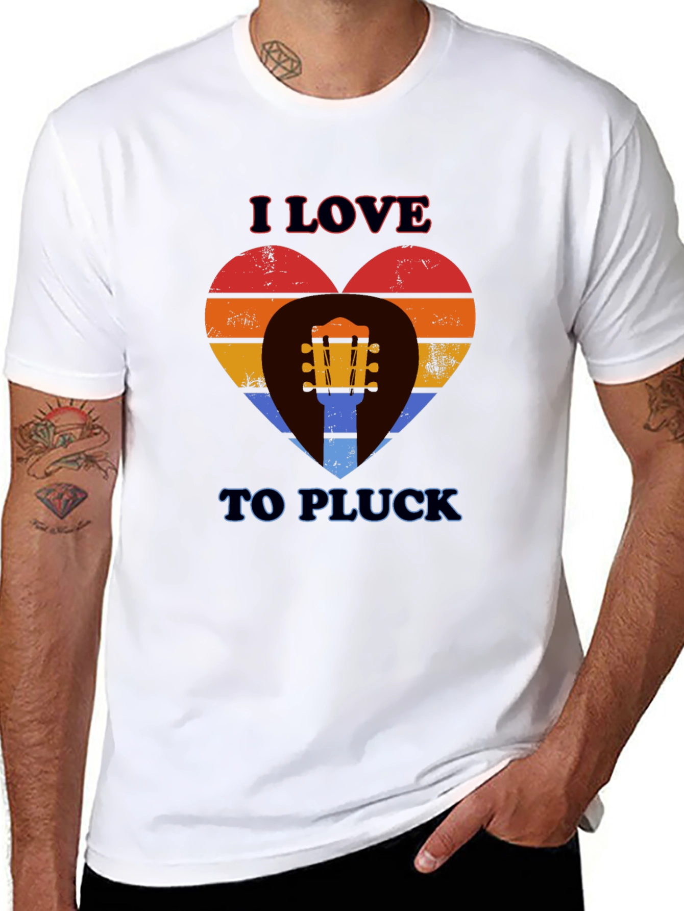 I Love To Pluck Guitar T-Shirt