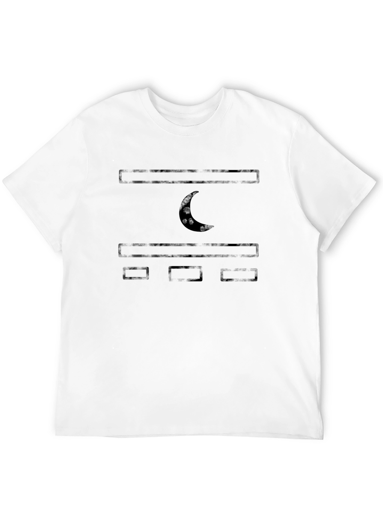 Black Graphic Tee - Crescent Moon
