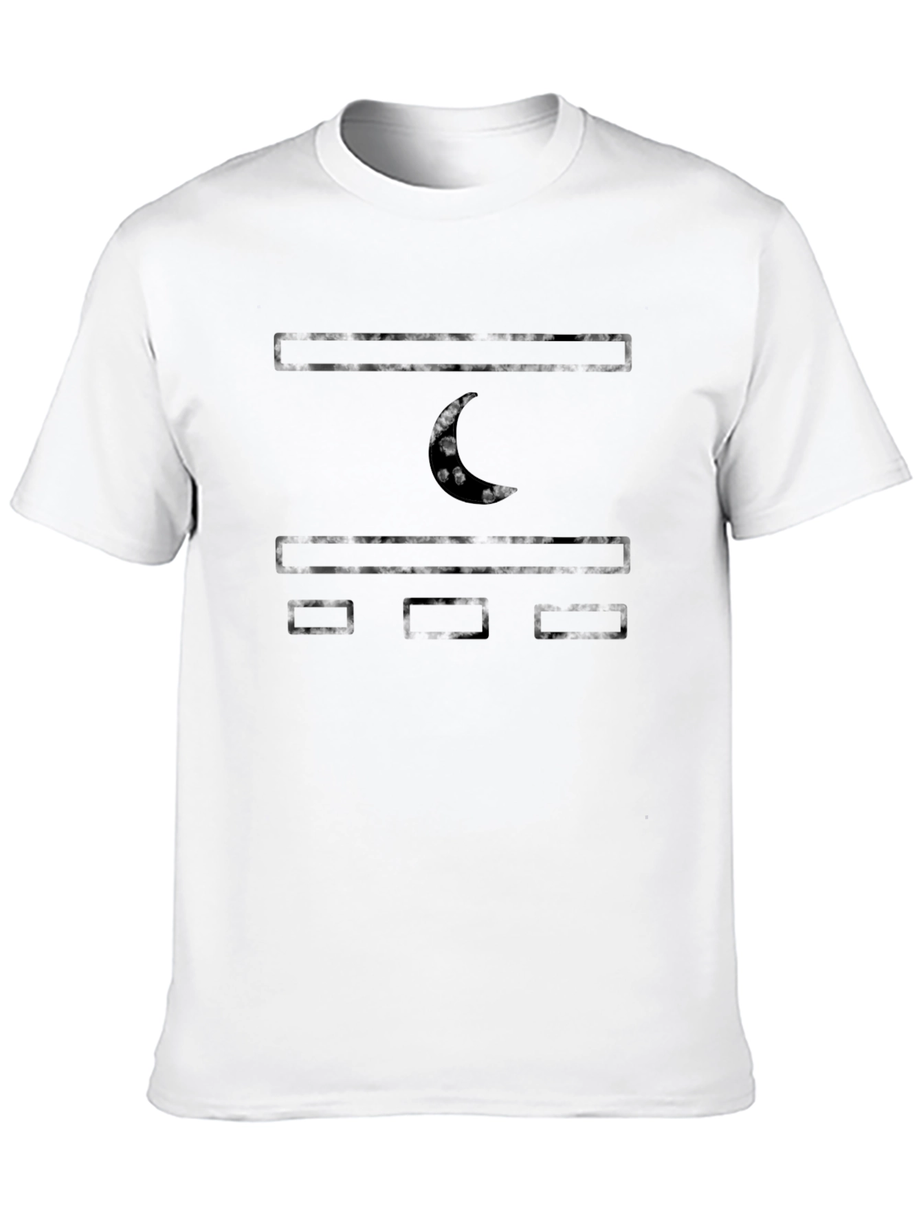 Black Graphic Tee - Crescent Moon
