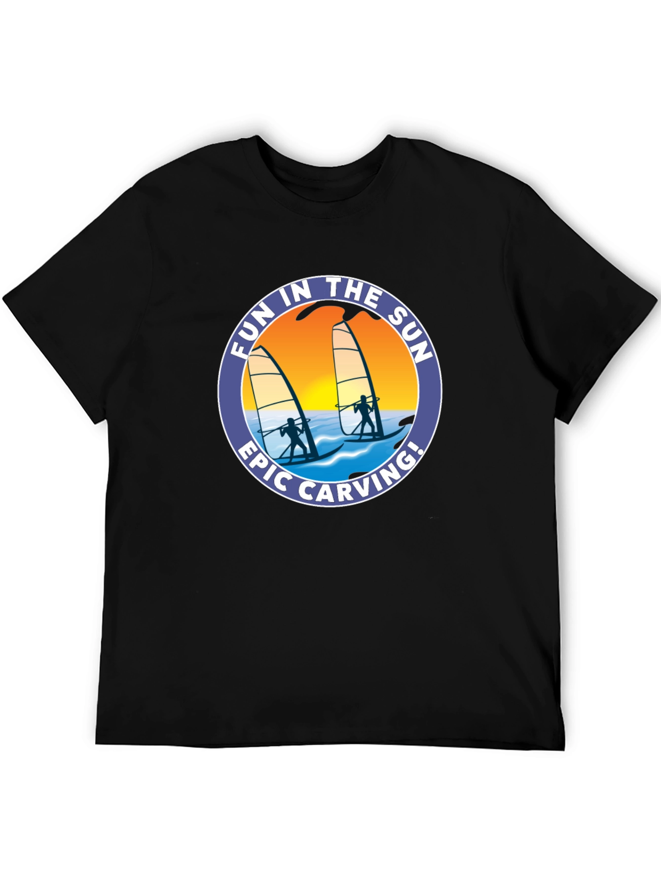 Fun in the Sun Windsurfing Graphic T-Shirt