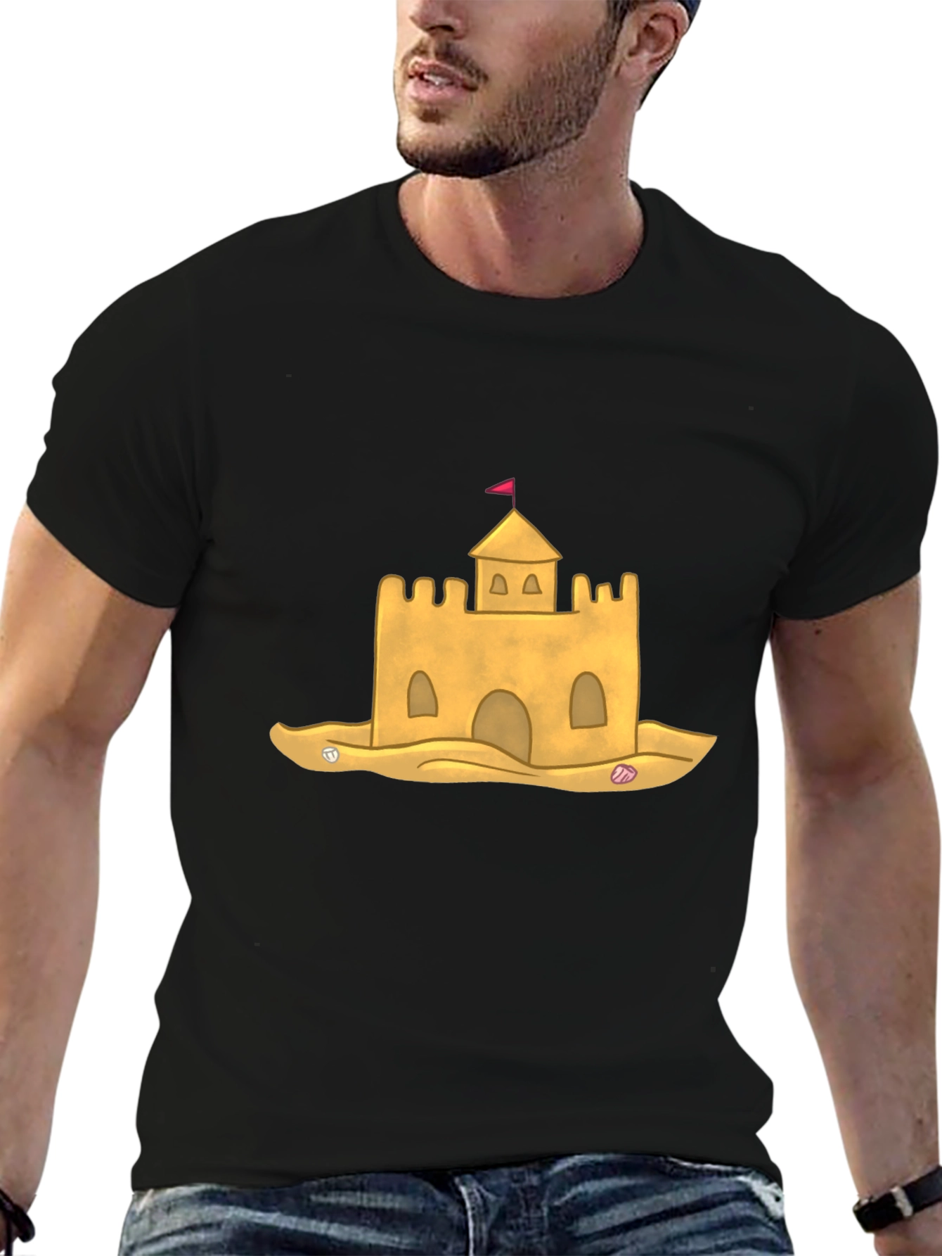 Sandcastle Graphic Tee - Summer Fun T-Shirt