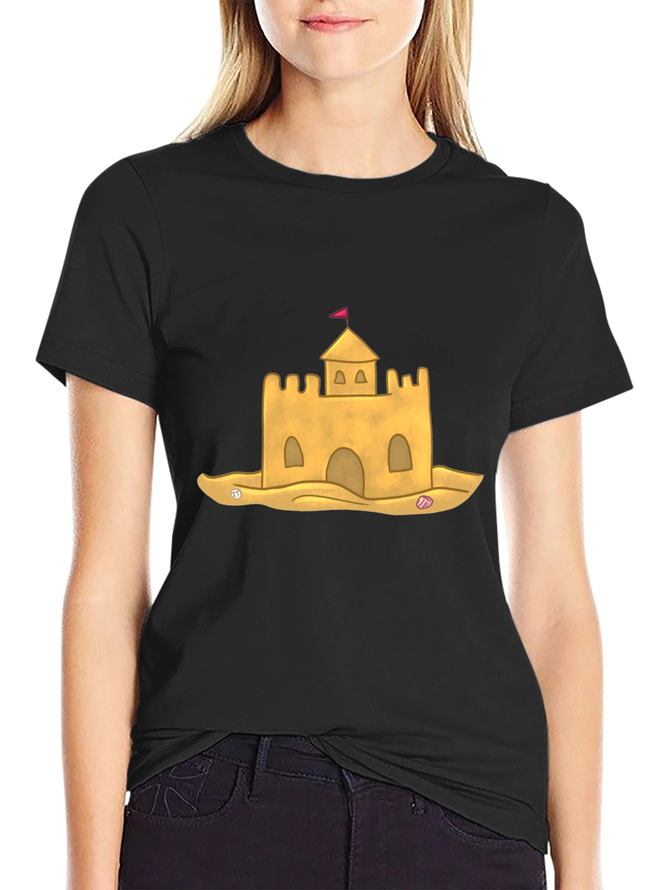 Sandcastle Graphic Tee - Summer Fun T-Shirt