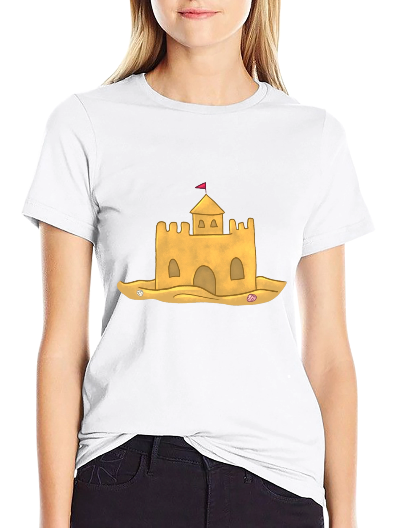 Sandcastle Graphic Tee - Summer Fun T-Shirt