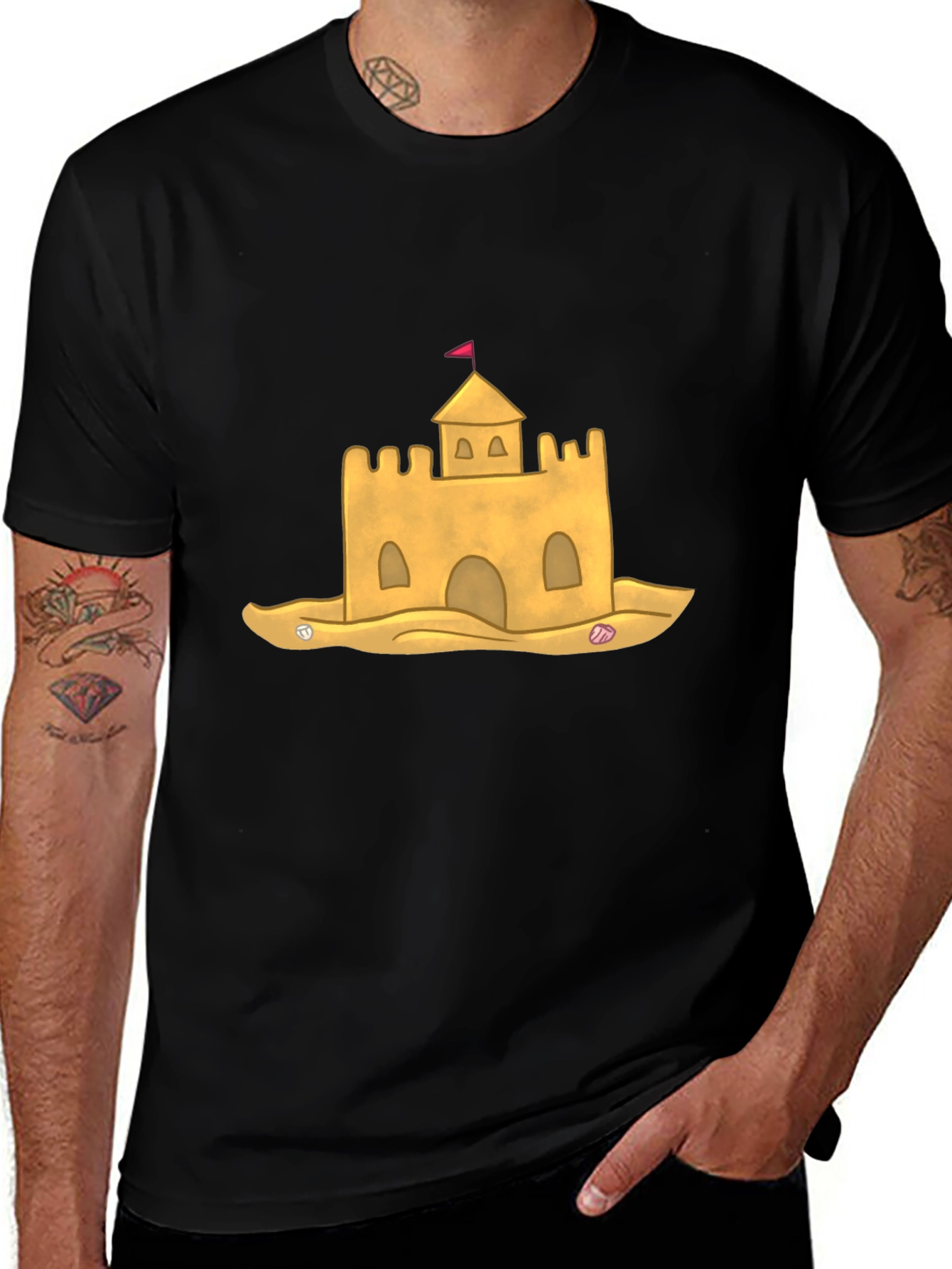 Sandcastle Graphic Tee - Summer Fun T-Shirt