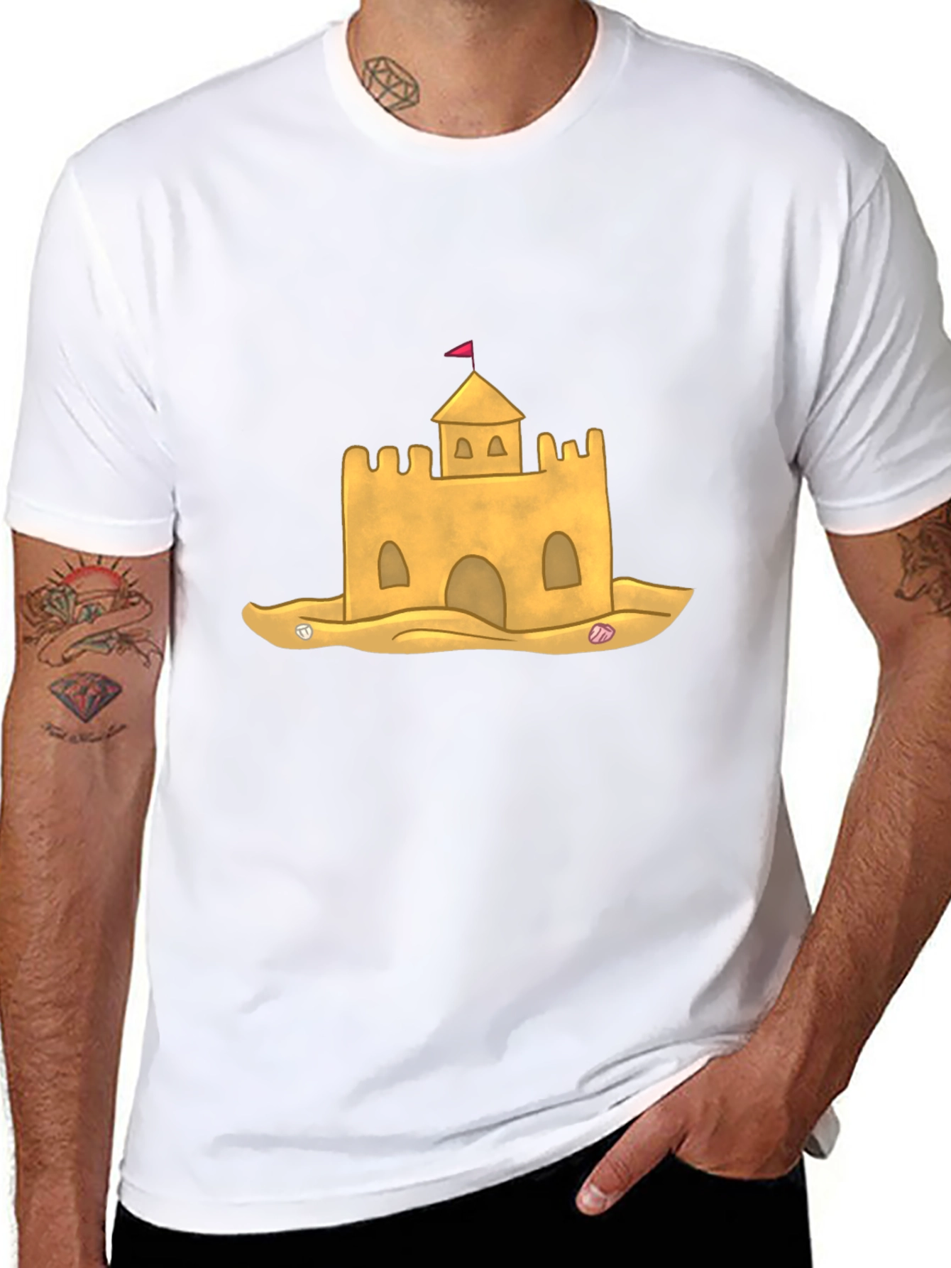Sandcastle Graphic Tee - Summer Fun T-Shirt