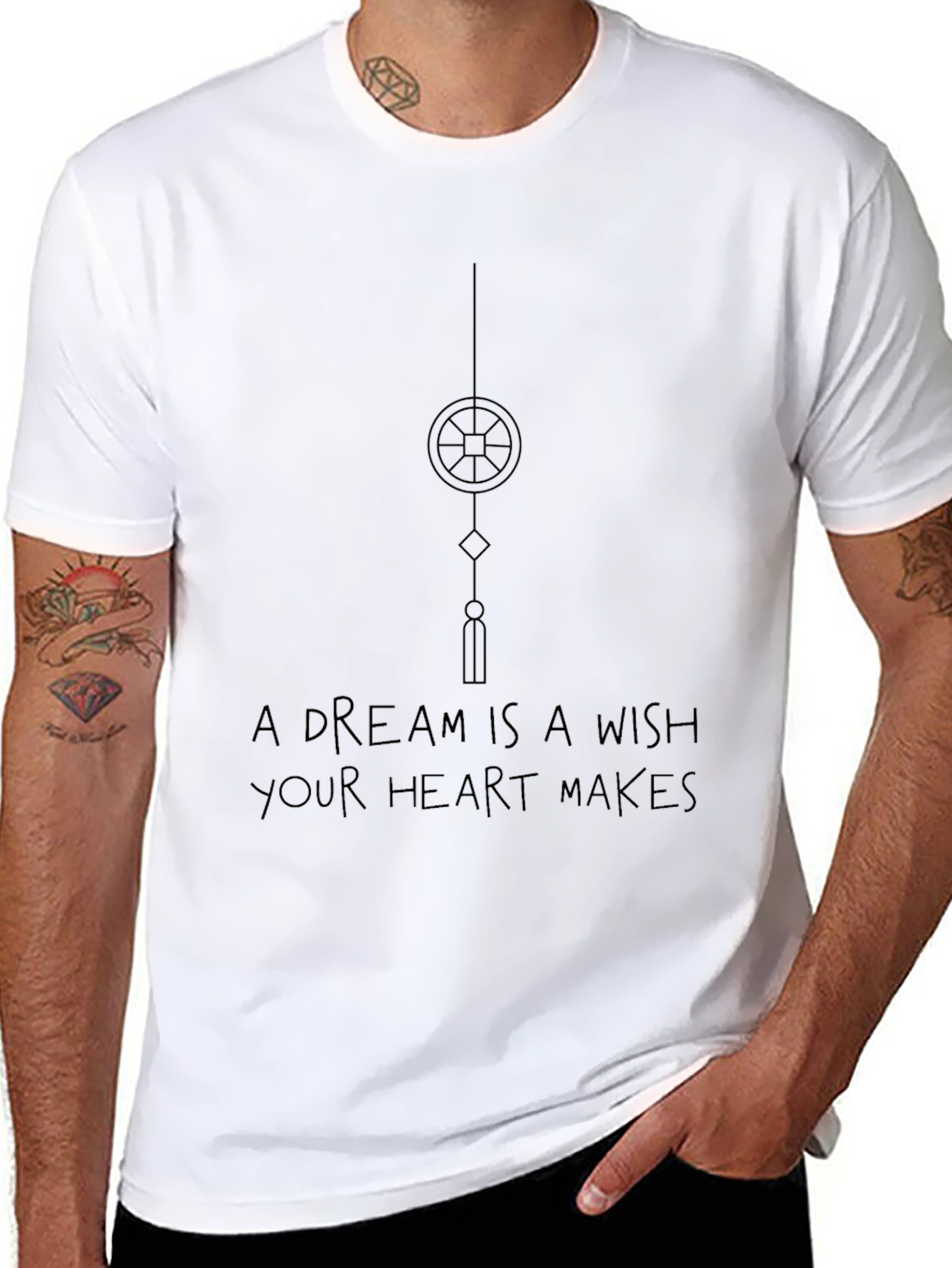 Dream Wish Heart T-Shirt - Soft Black Tee