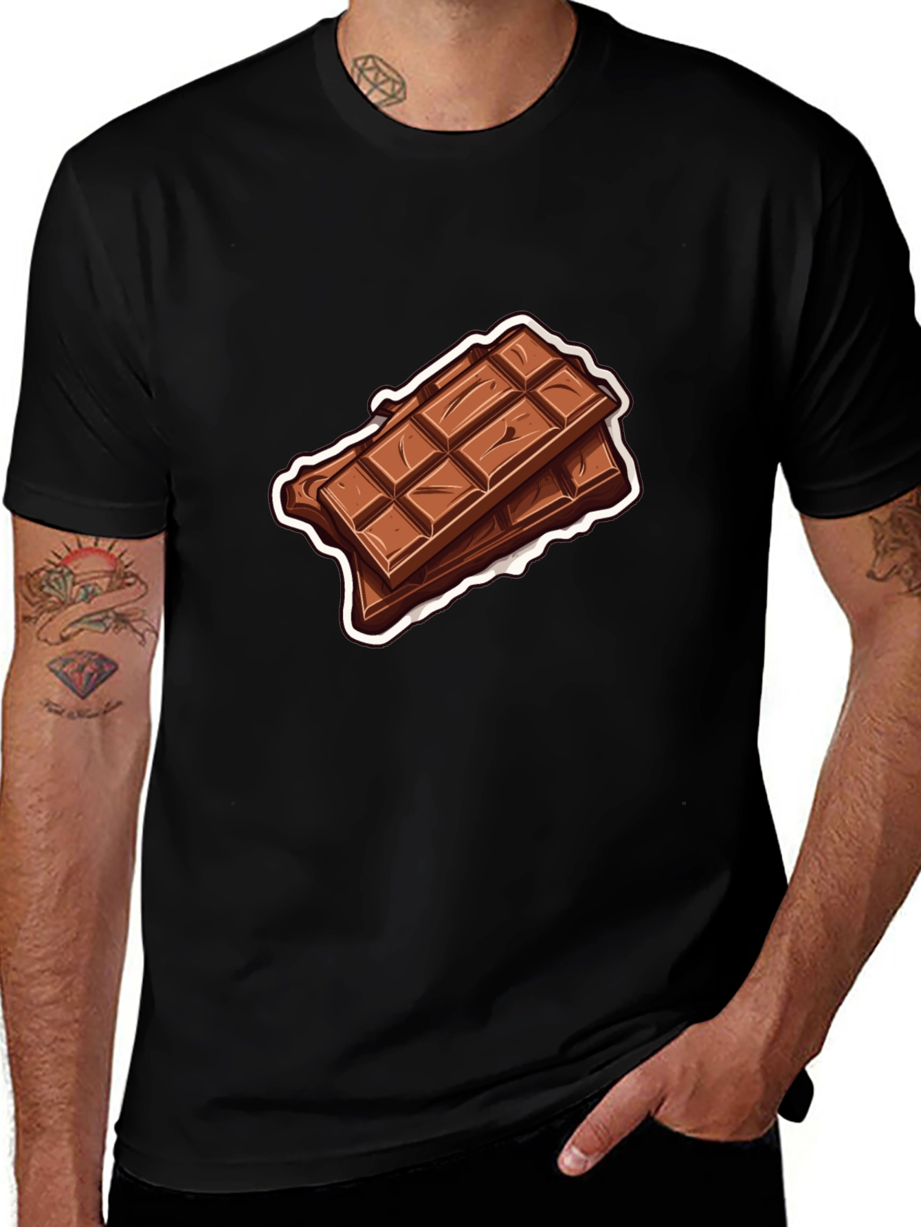 Chocolate Bar Graphic Tee - Black